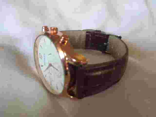 Migeer Brown & Gold Toned Wristwatch w/ Adjustable Buckle Band