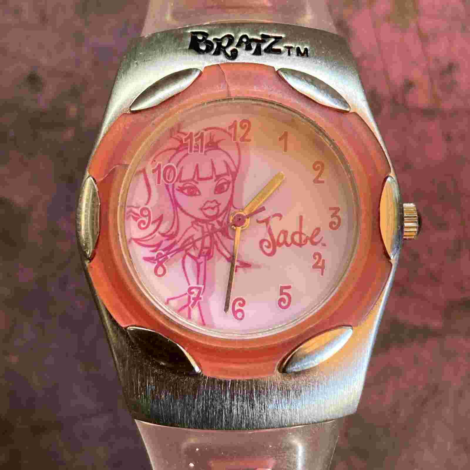 Bratz Dolls Jade Stainless Steel Case Watch with Pink Strap