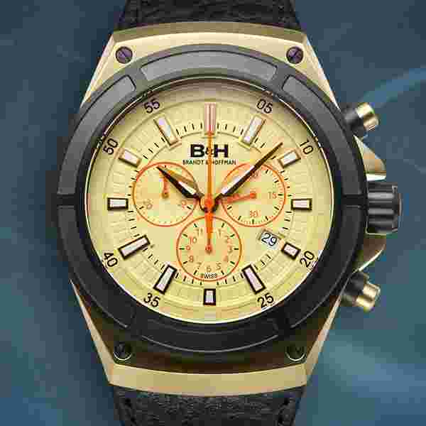 BRANDT & HOFFMAN - Swiss Chronograph Deacon Mens Watch/ MSRP $2,300.00- 3 Colors