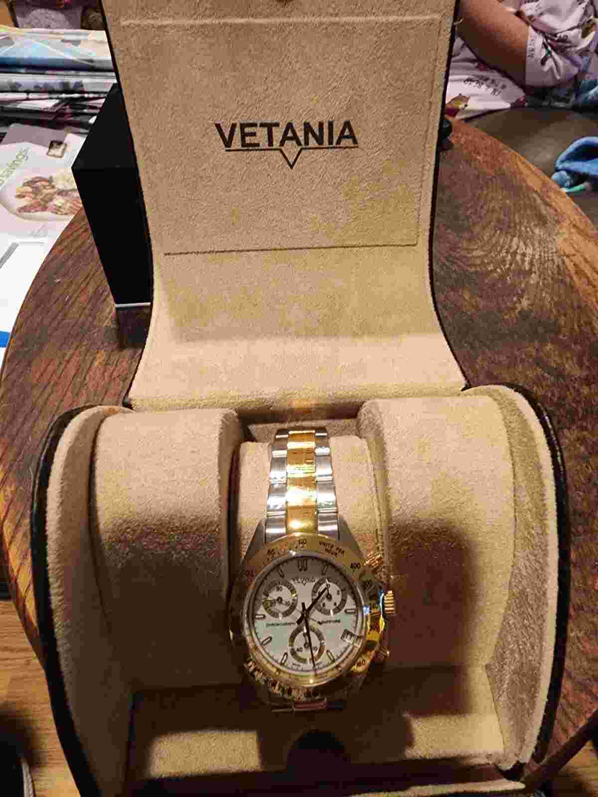 Vetania Grand Prix Swiss Quartz Chrono Men's Two-tone Stainless Steel Watch BNW