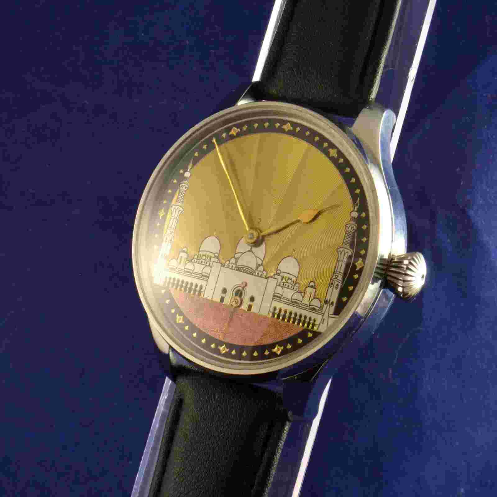 J.W.Benson vintage watch. Arab style. Sheikh Zayed Grand Mosque.