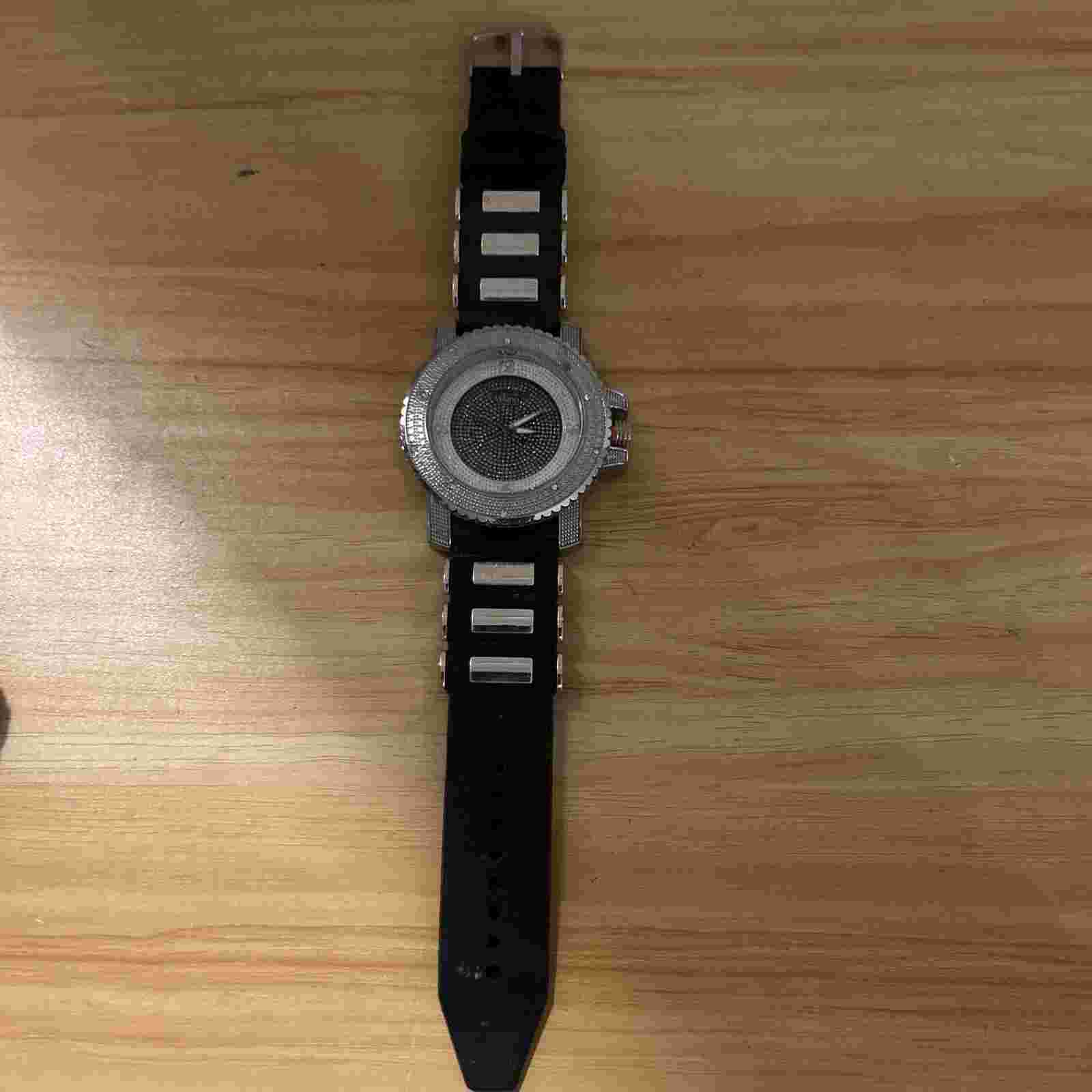 Milano Expressions Quartz Analog Men's Fashion Massive Heavy Watch Bling Ice