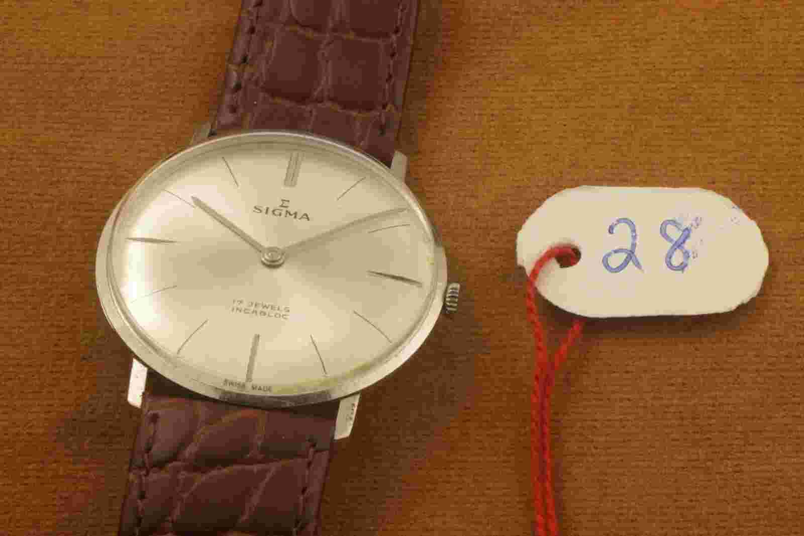 Vintage Sigma Winding Swiss Working Wrist Watch Service 100% Original NO28