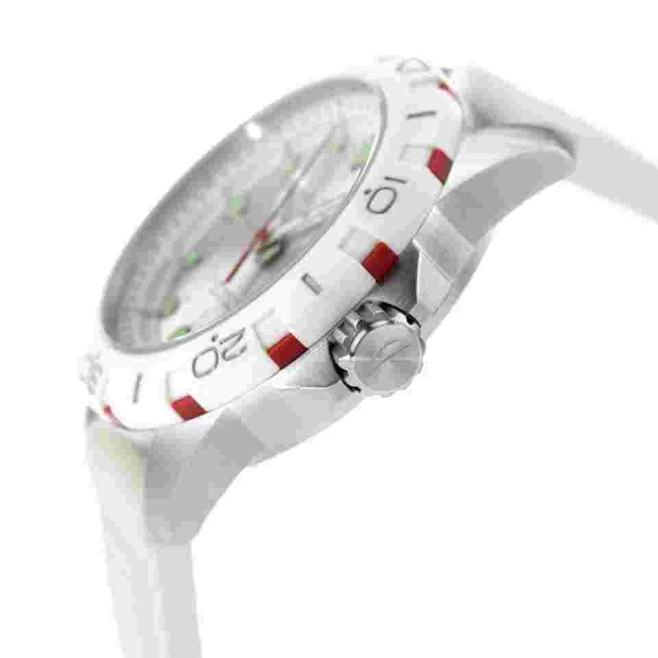 Nautica NAPNRS406 Men's Quartz Watch Silver Dial White Strap Analog Display
