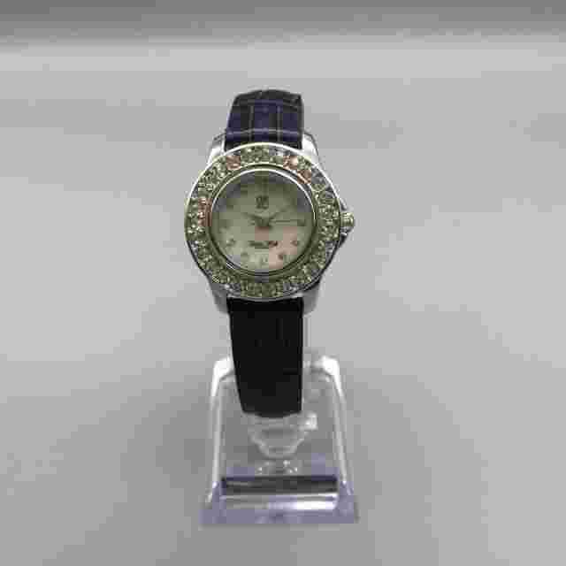 Victoria Wieck Watch Women 28mm Silver Tone MOP Blue Leather New Battery