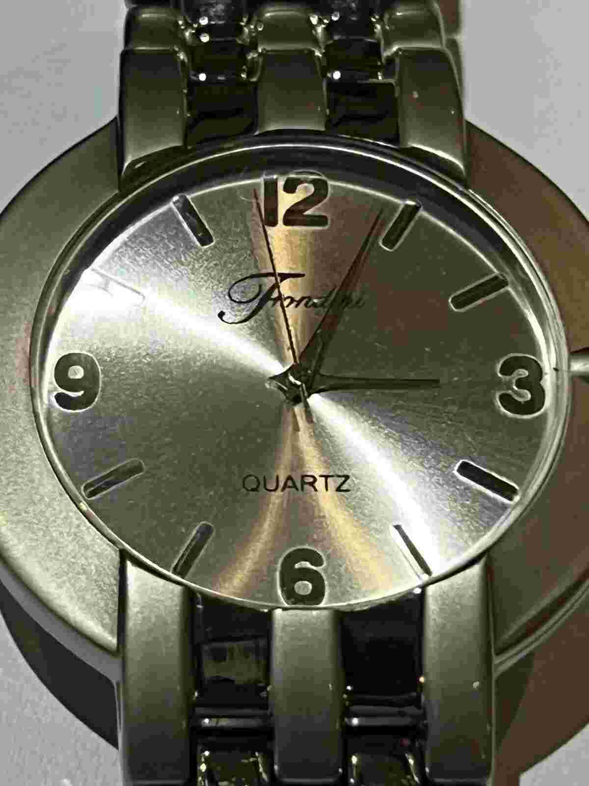 Vintage Fondini Quartz Men’s Round Watch Stainless Steel NWOT