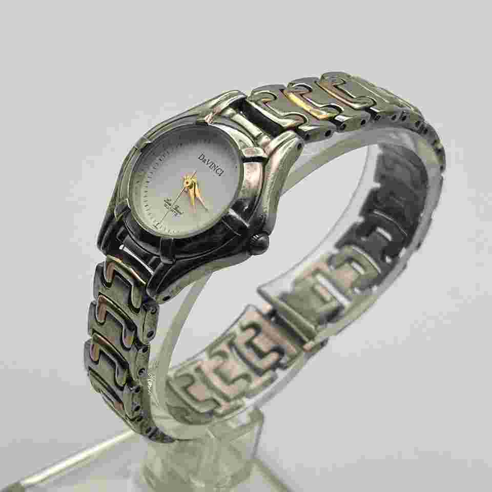DaVINCI Silver Gold Women’s Quartz Watch Working New Battery