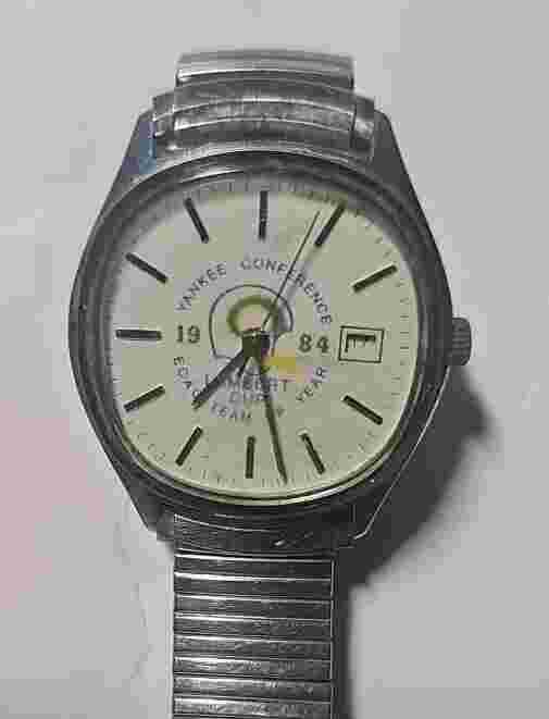 Vintage Jostens Watch Wristwatch - Yankee Conference 1984 ECAC - LAMBERT CUP