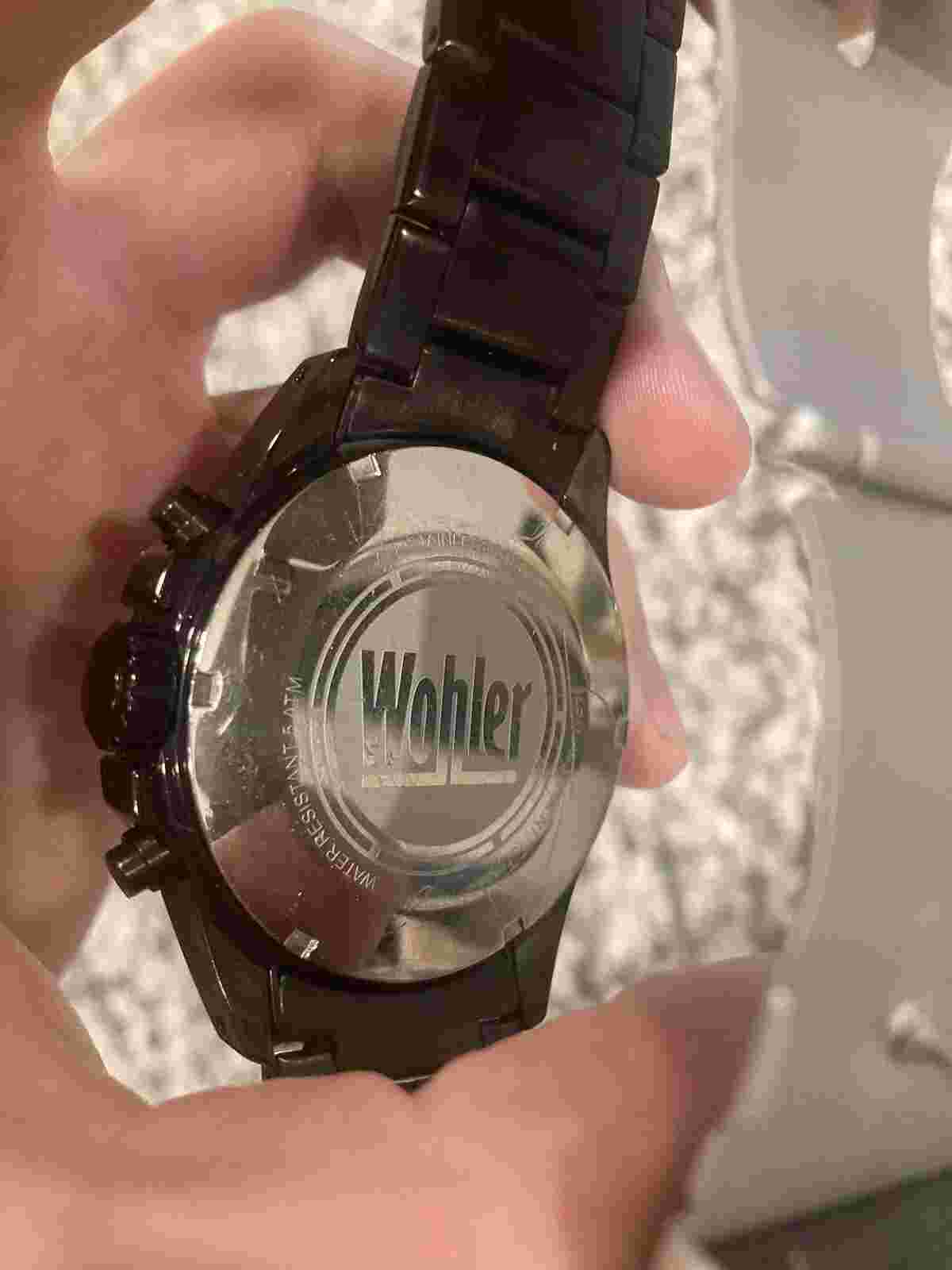 wohler watch black Chronograph tachymeter