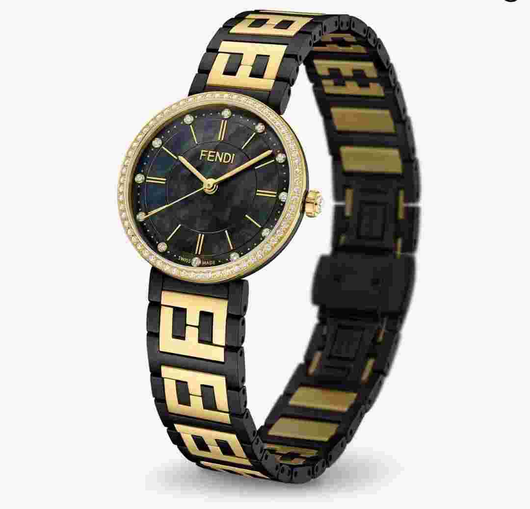 Forever Fendi Watch Black Gold | Luxury Womens Watch | 29mm | 34446933 | Mint