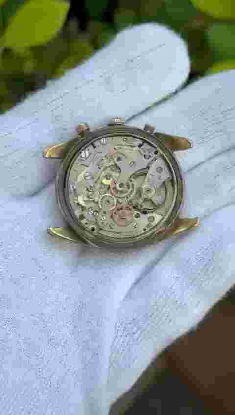 Vintage Exactus Chronograph Men's Wristwatch Movement Landeron 48 Swiss working