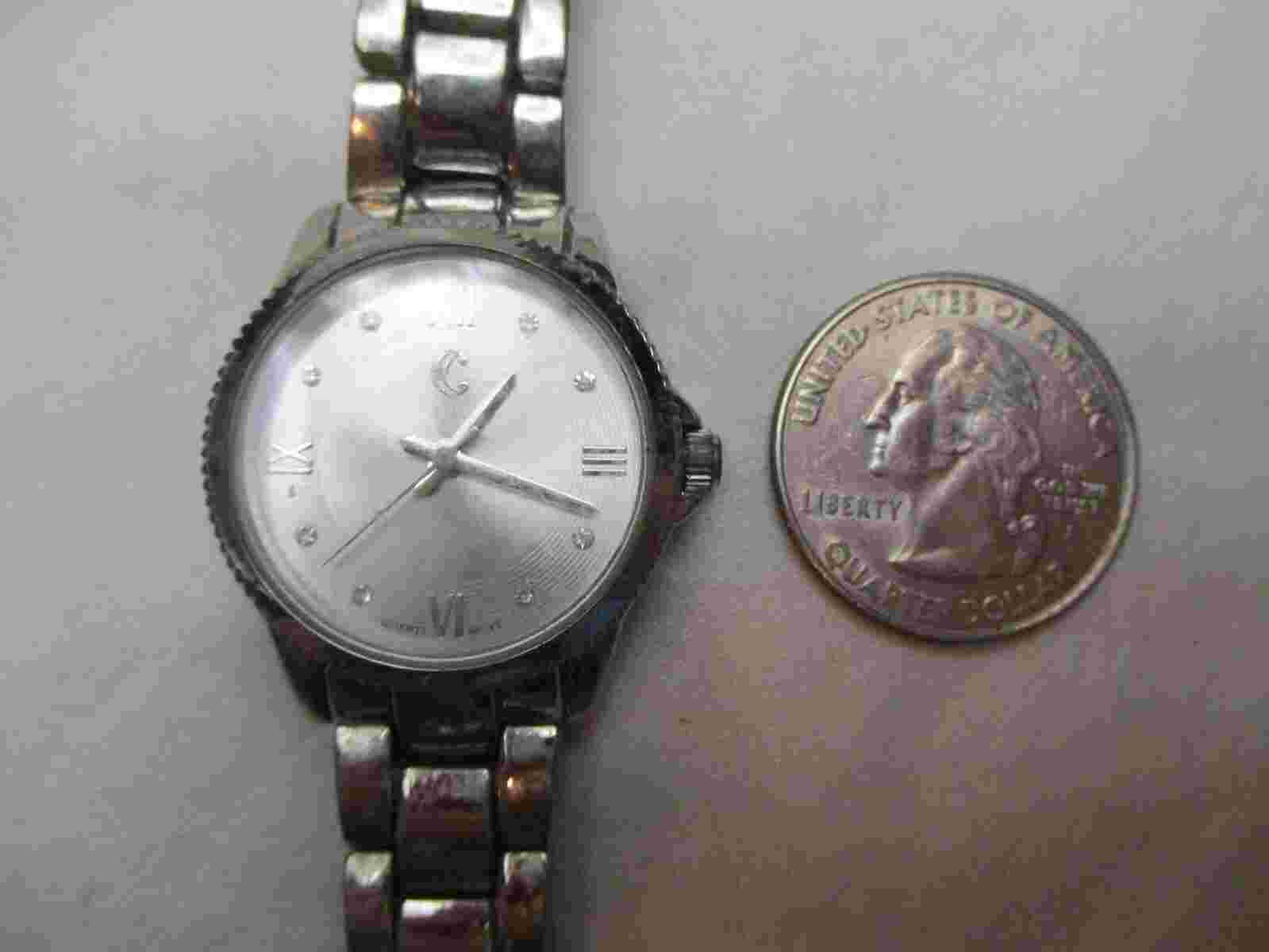 Charming Charlie Women's Watch, Silvertone Metal Link Bracelet Band