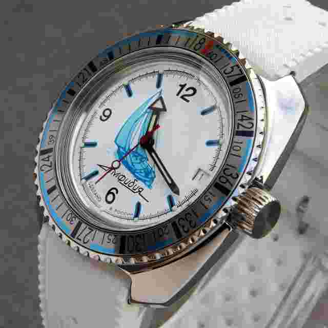 Vostok Amphibia 'Baikal Sailboat' Russian Auto Dive Watch, New, Boxed, UK seller