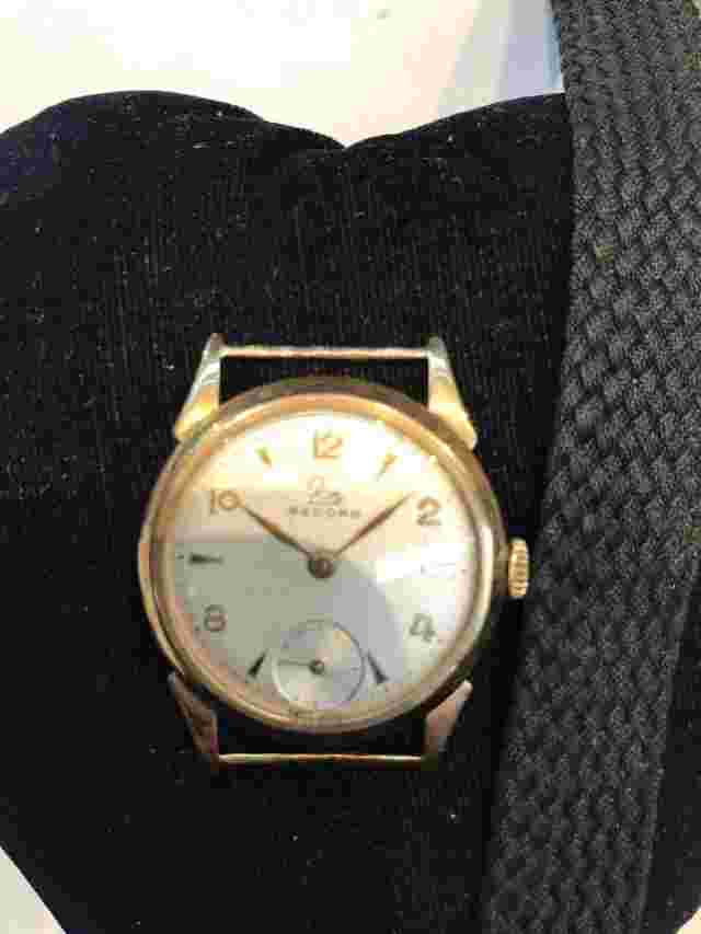 Vintage 9k Gold Record Watch