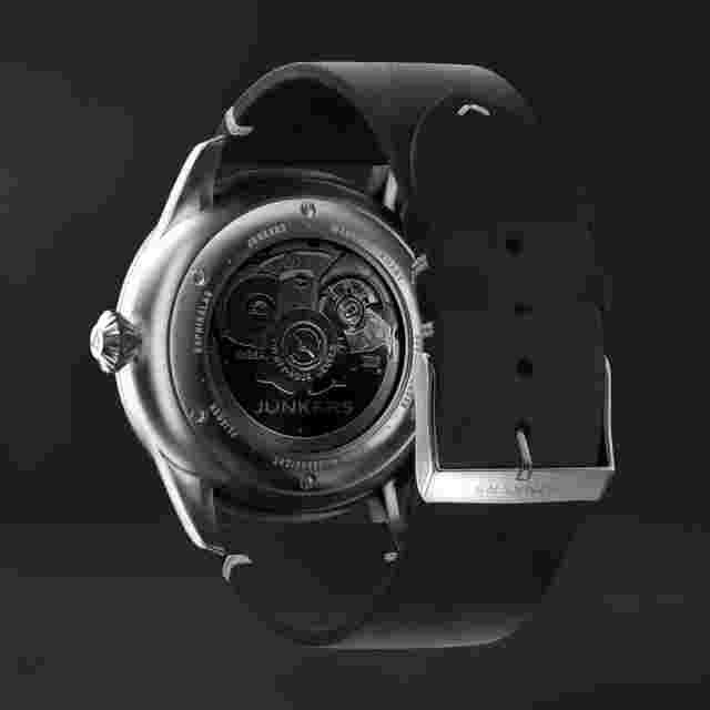 Junkers Pilot's Automatic Men's Wristwatch 9.58.01.06 Flieger 1 21/32in Leather