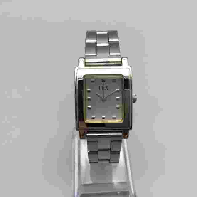 TFX by Bulova Watch Women Silver Tone Tank 2005 36T10 New Battery 6"