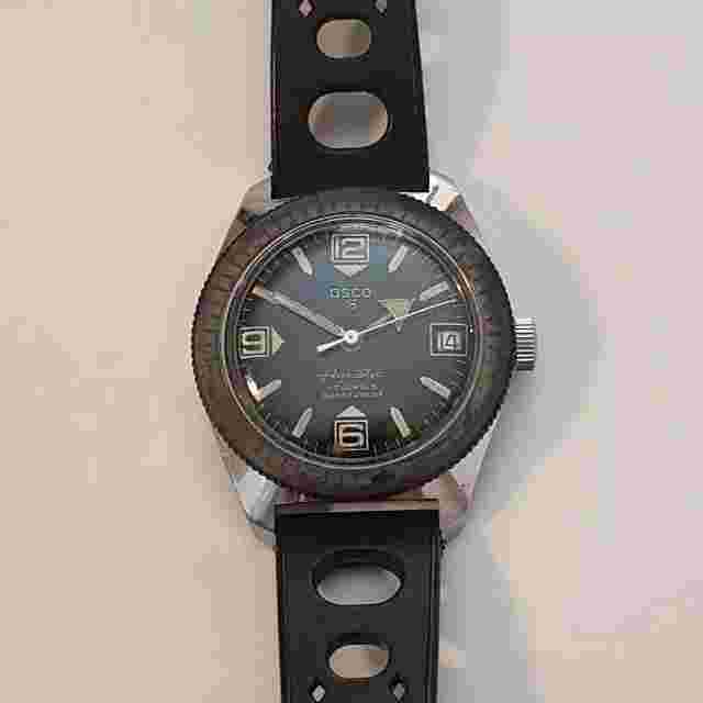 Men's watch Vintage Skindiver "Osco" Mod. Aquatic 17J Mechanical Sub Men Watch