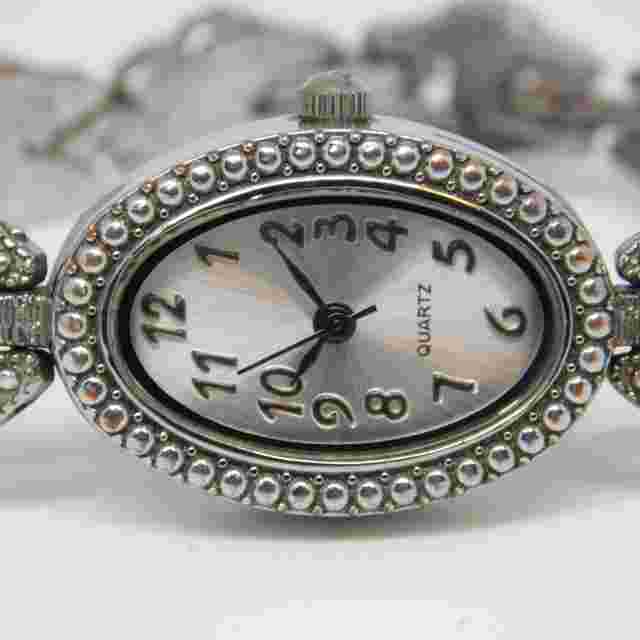 M.Z.BERGER WS04 Silver Tone Quartz Analog Women's Watch Sz. 6 3/4" New Battery