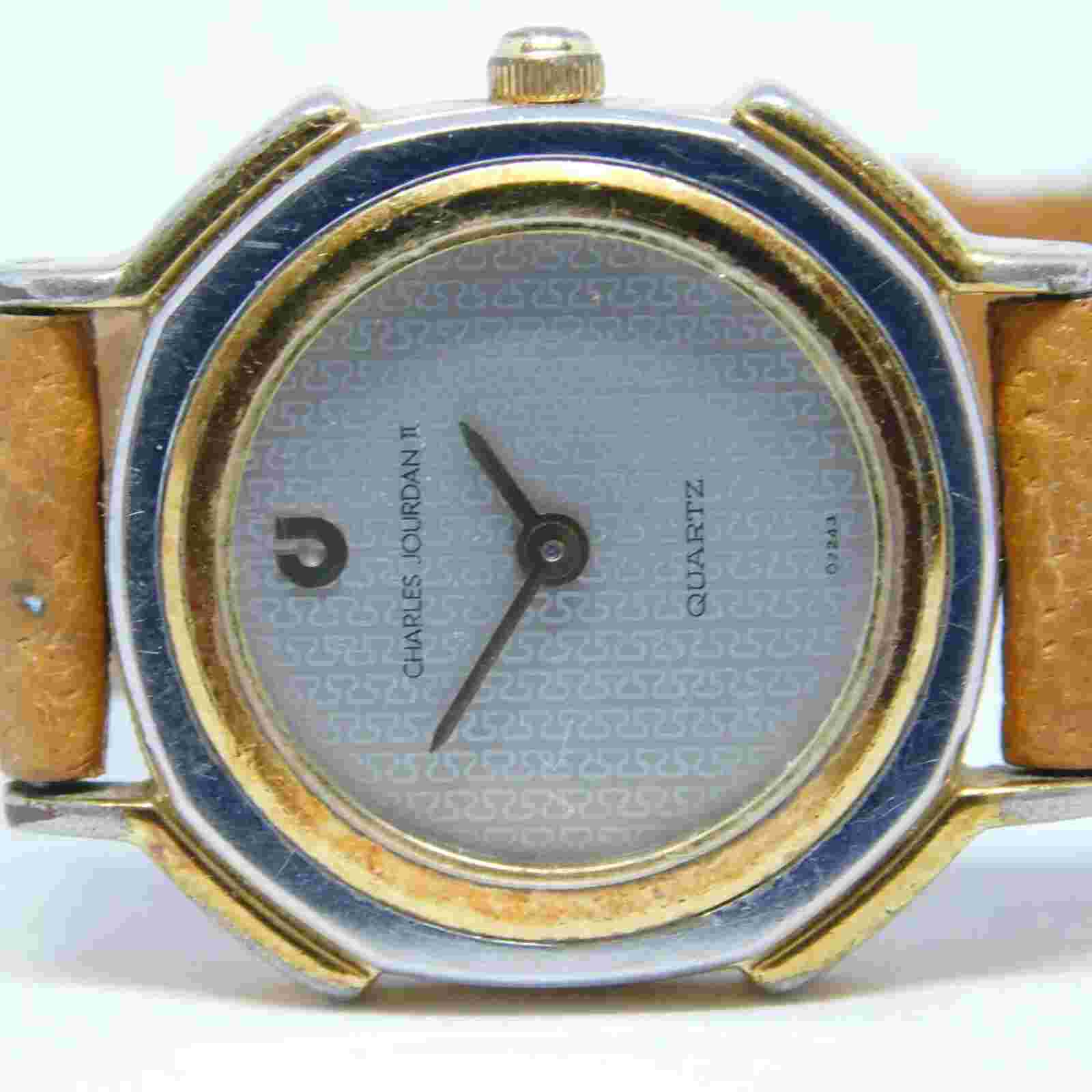 CHARLES JOURDAN II Swiss Made Genuine Leather Quartz Analog Women's Watch