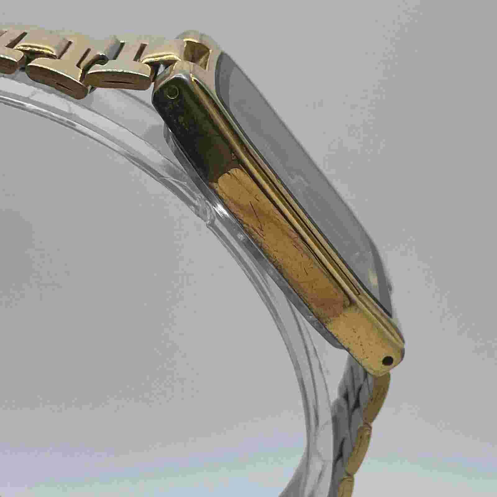 Halston Womens Watch 26mm Gold Tone Case Band 241-Y121 Quartz Analog