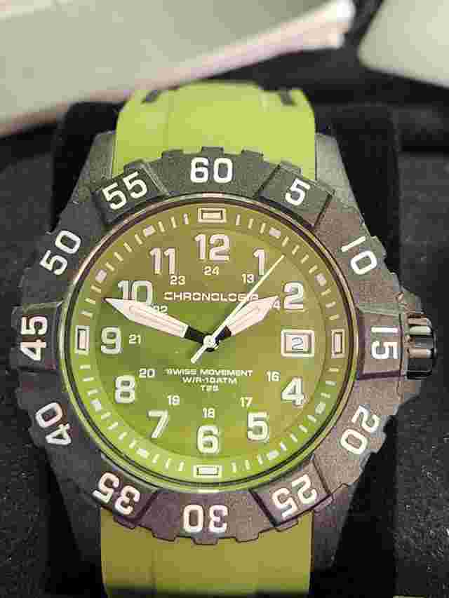chronologia outdoor watches , 45mm, Poly-fiber cases, 10ATM WR, Swiss Ronda 515