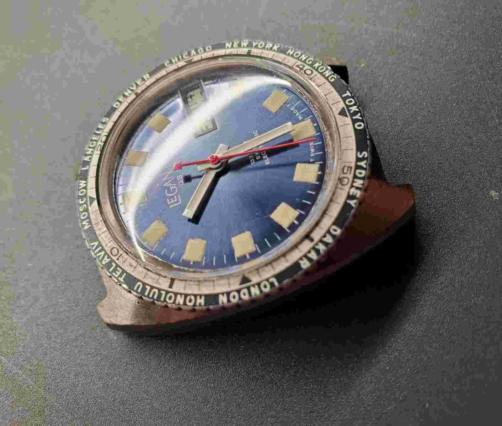 Vintage LeGant QS Electronic Swiss 7j ESA 9158 Pre-owned In Excellent Condition