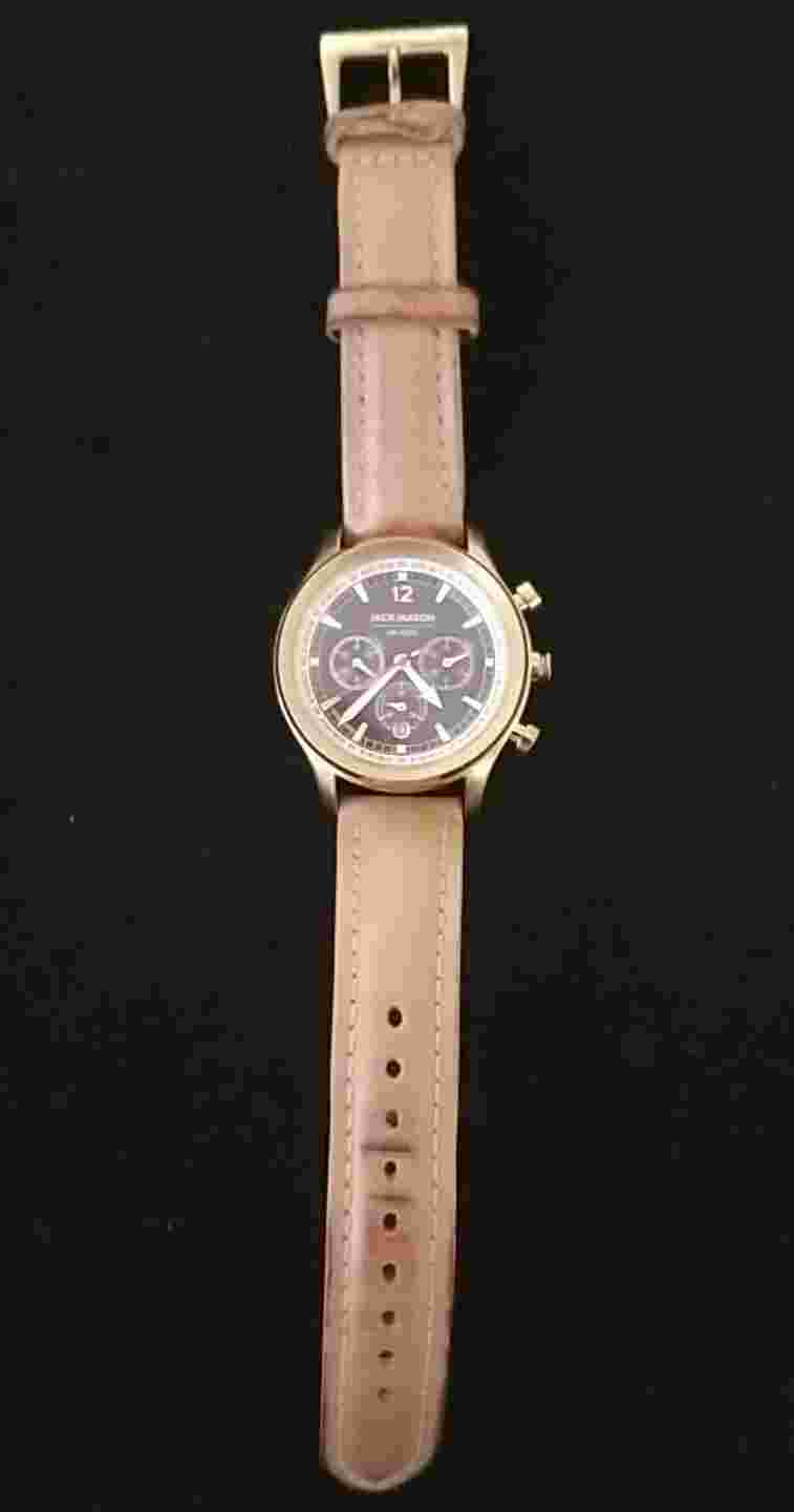 Jack Mason Black Nautical Gold Chronograph JM-N202-005 Stainless Steel Watch