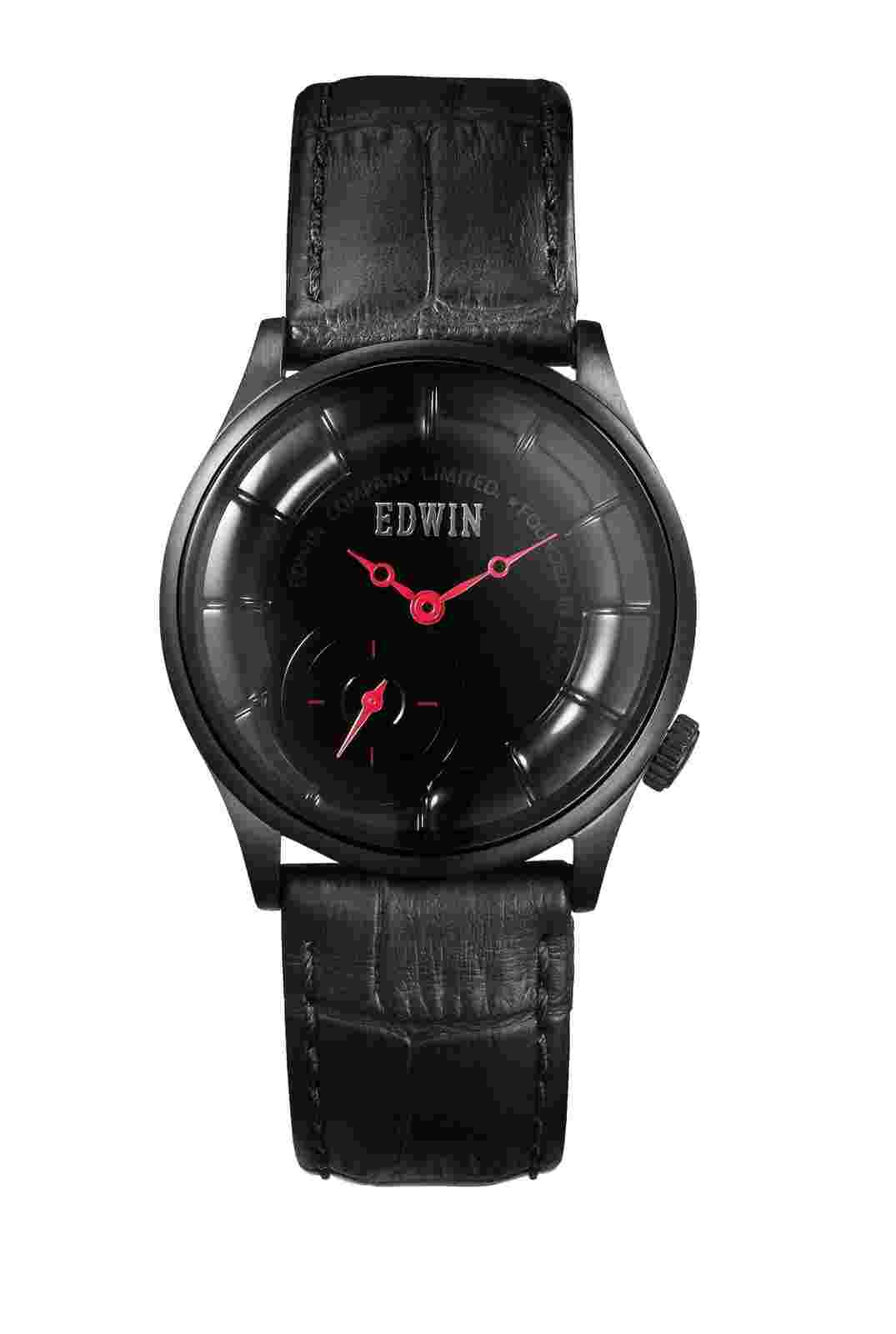 Edwin VINTAGED Women's 3 Hand Watch, Stainless Steel Case with Genuine Leather