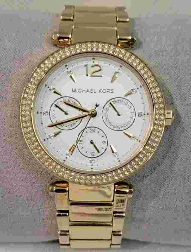 Michael Kors PARKER Day Date Watches MK5780 Gold Plated/Gold Plated Ladies