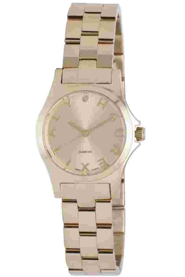 Haurex Italy Women's 7Y505DCS City Diamond Yellow Gold IP Stainless Steel Watch