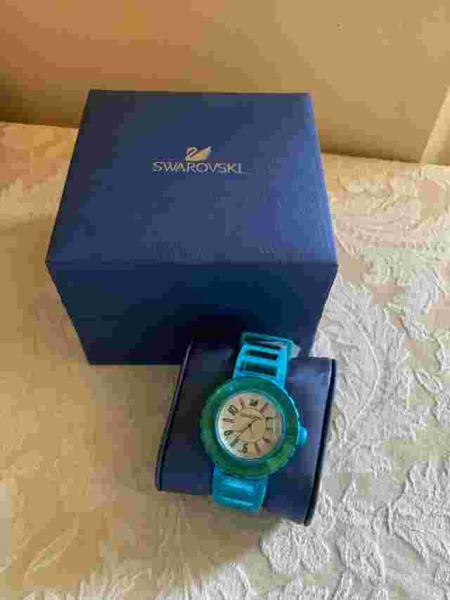 RARE 1124154 signed Swarovski Lux Crystal Octea Sport Ocean Blue $850 NIB