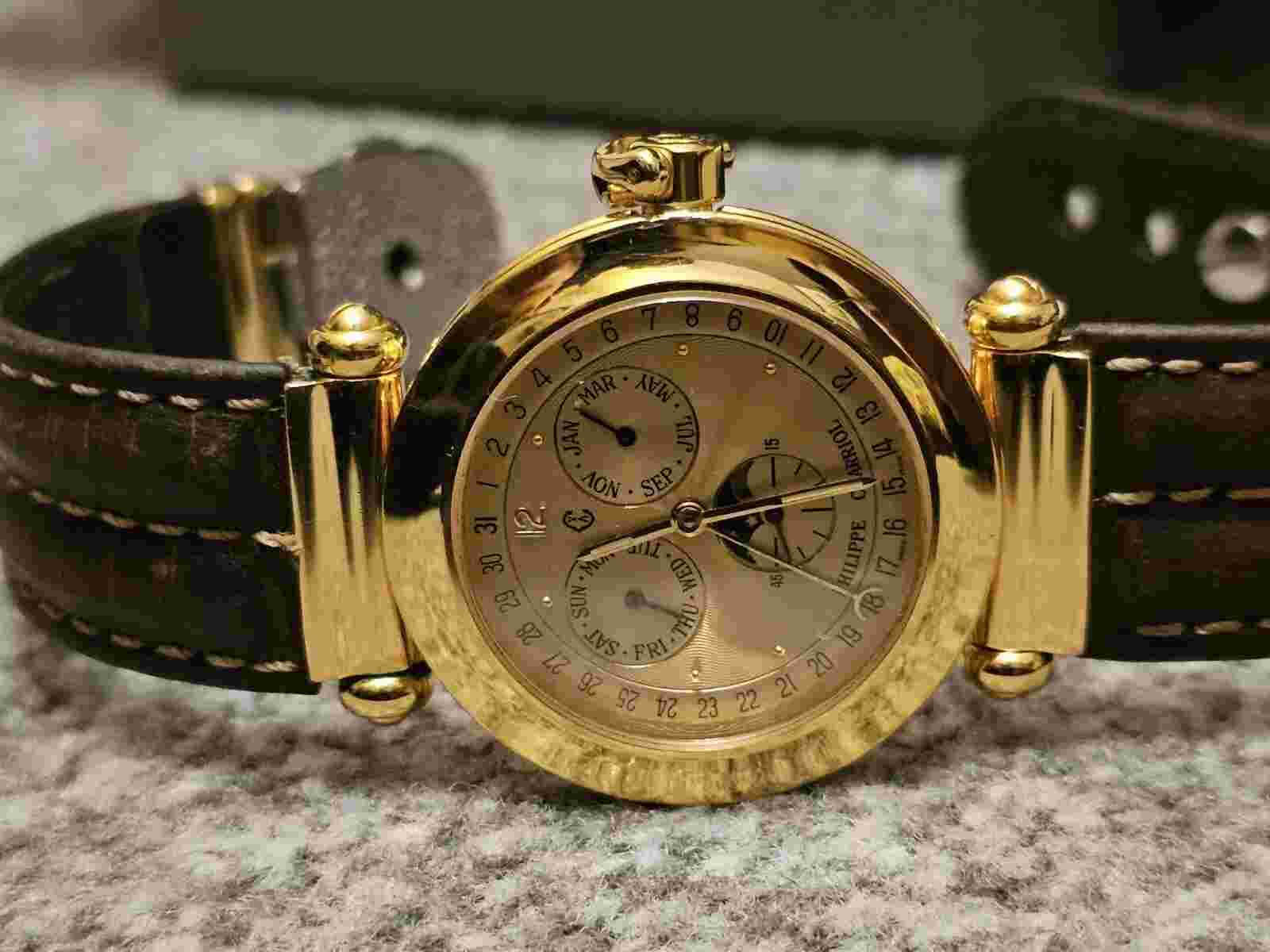 Rare Philippe Charriol Moonphase Chronograph Christopher Columbus 1992 Watch