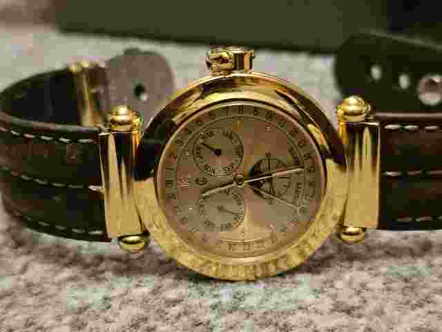 Rare Philippe Charriol Moonphase Chronograph Christopher Columbus 1992 Watch