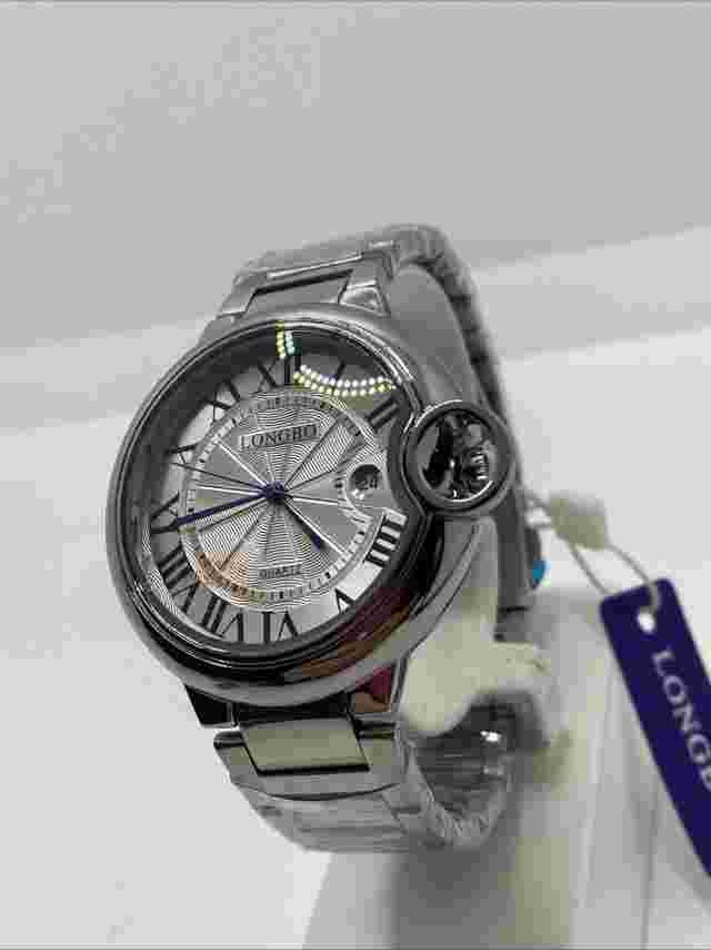 Longbo Mens Silver Dress Watch Classy Luxury Watch New Battery New!