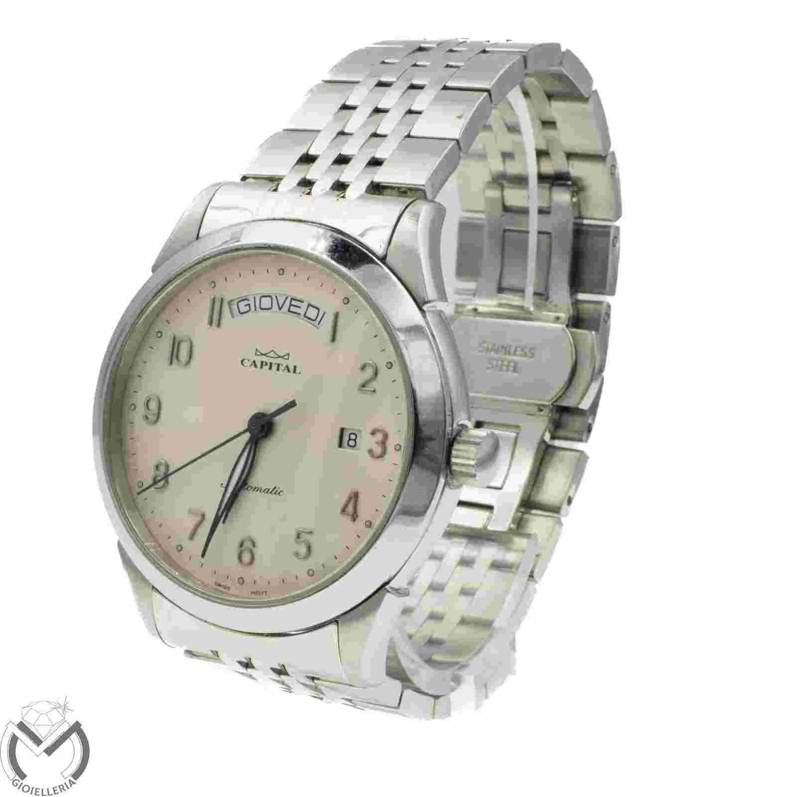 CAPITAL Daydate Automatic Watch ETA 2834-2 Steel Men