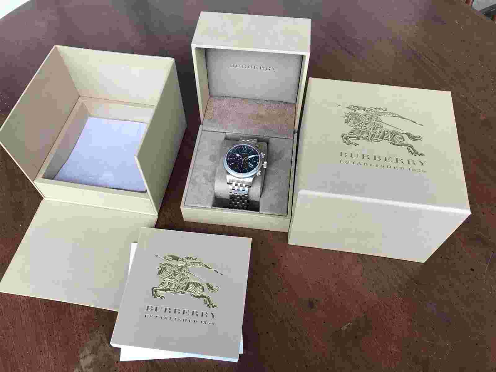 Burberry The Utilitarian Swiss BU7839 Stainless Chronograph Mens Watch