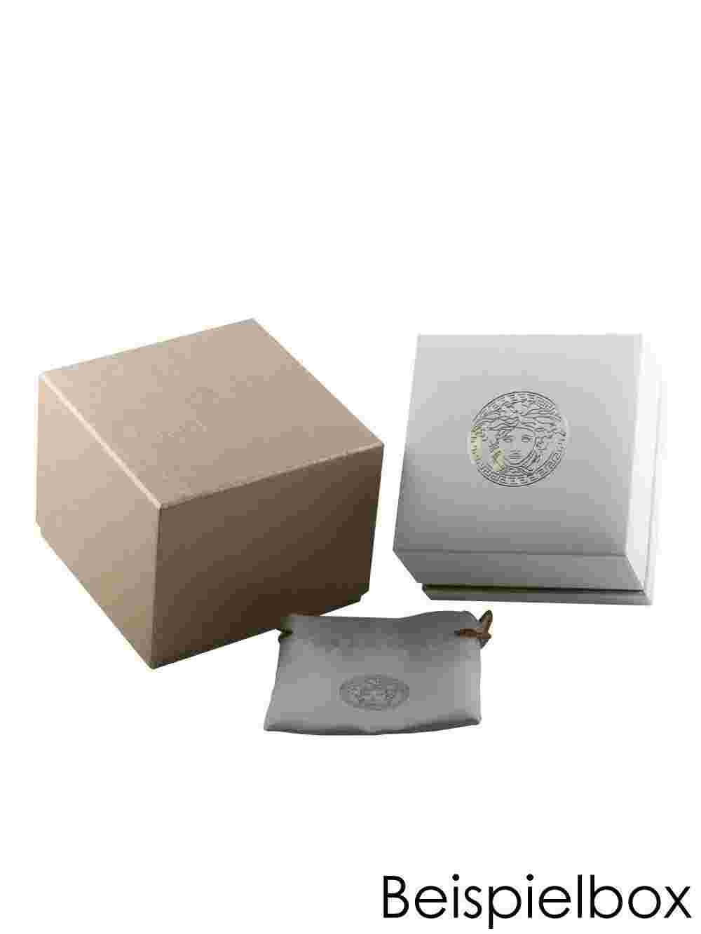 Versace VEPY00120 Urban Mystique Silver Black Leather Men's Watch