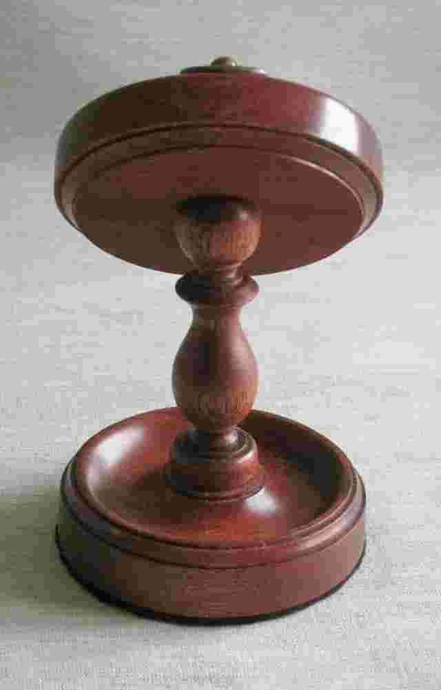 MAHOGANY POCKET WATCH STAND WOODEN DISPLAY HOLDER HANGER HANDMADE WOOD