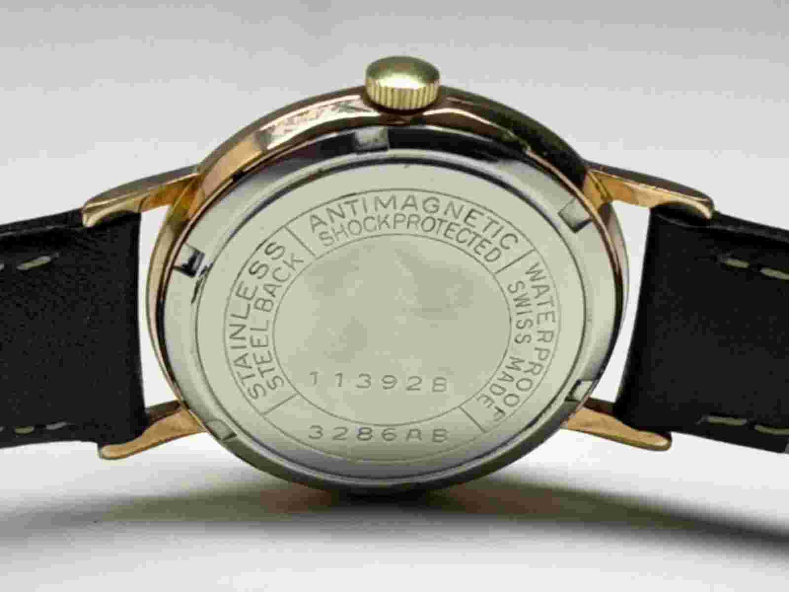 vintage ardath date 21 jewels mechanical antimagnetic swiss made wristwatch