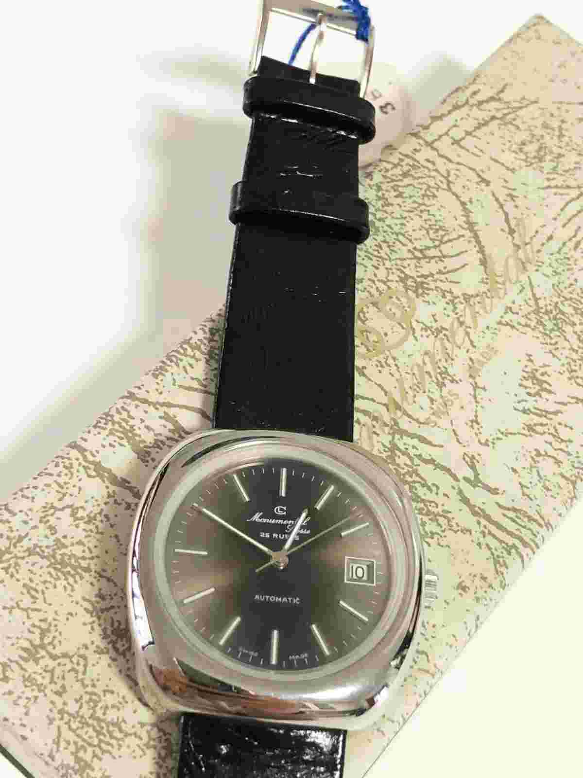 MONUMENTAL - Automatic 25 Jewels Incabloc Waterproof 70-80s - NOS - Swiss Made