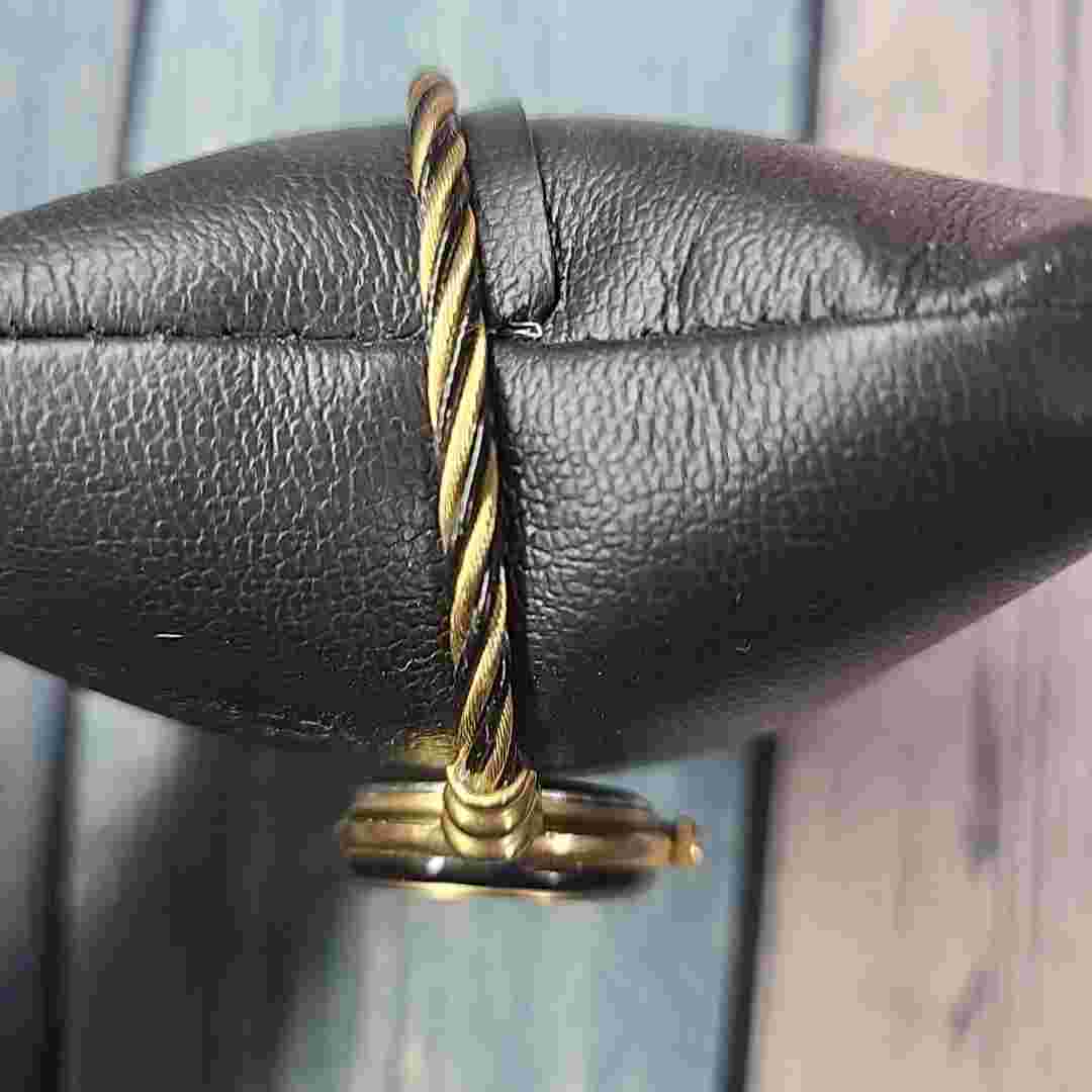 Xanadu Gold Tone & Black Quartz Analog Women's Watch Bangle NEEDS NEW BATTERY!