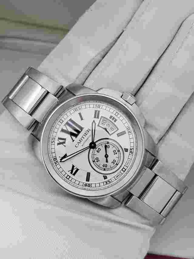 Cartier Calibre de Cartier Silver Men's Watch - W7100015