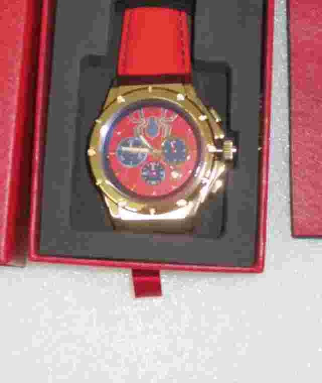 Spider-Man Avengers Endgame Watch Meister MSTR Red Leather Number 116 New Rare