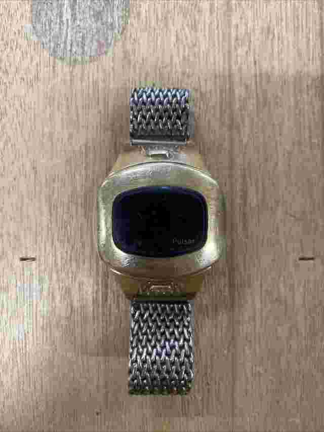 Pulsar Time Computer Vintage 1970's 14k Gold Filled Mens Watch (P4?) Working!