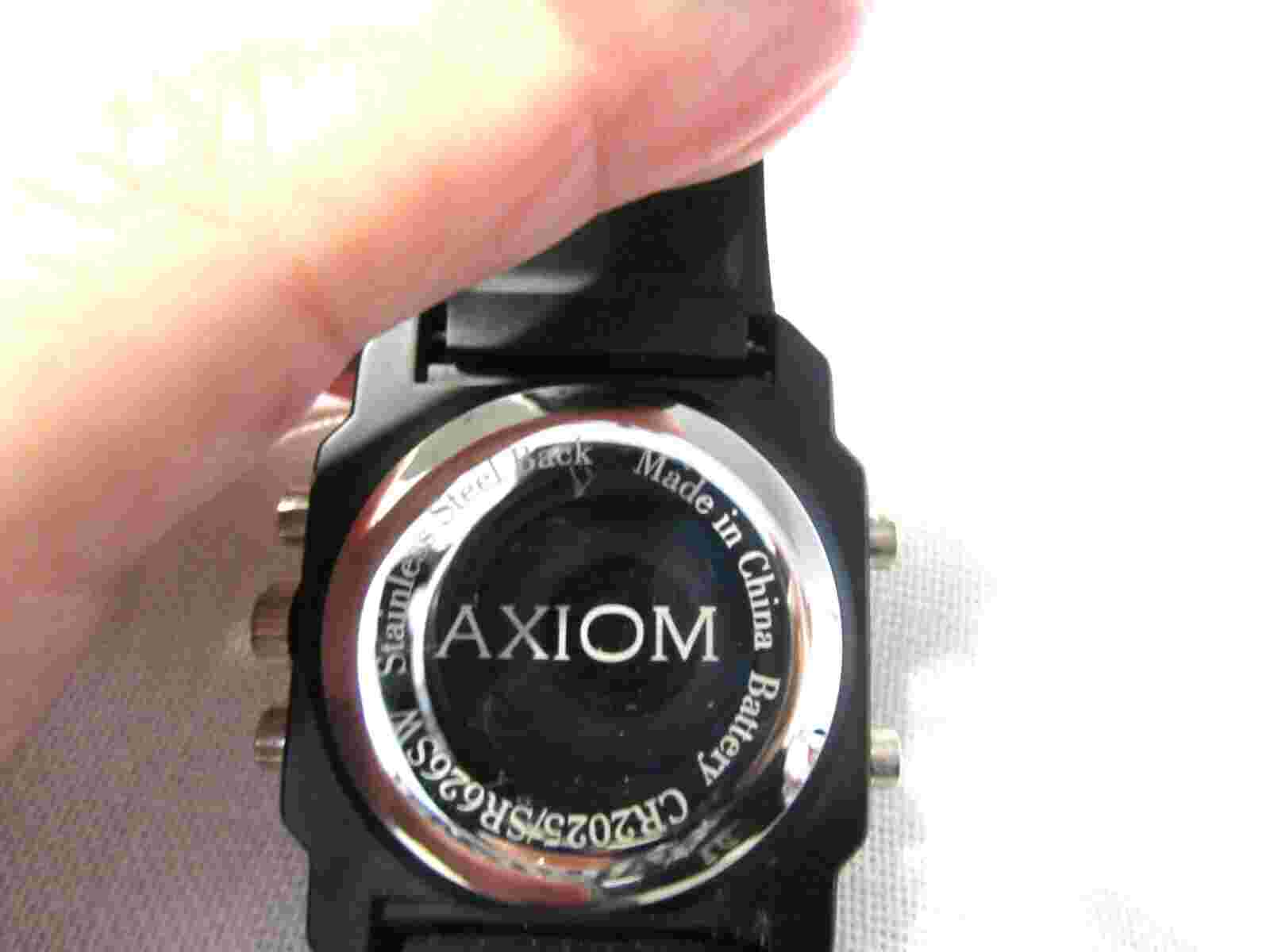 Axiom Chronograph Men's Wristwatch w/1 of 2 Battery Working - Light - Stopwatch