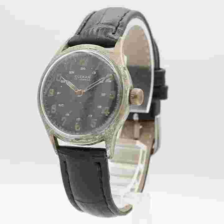 Vintage Clebar 42 31 WWII Military Style Men's Mechanical Wristwatch 26SC Swiss