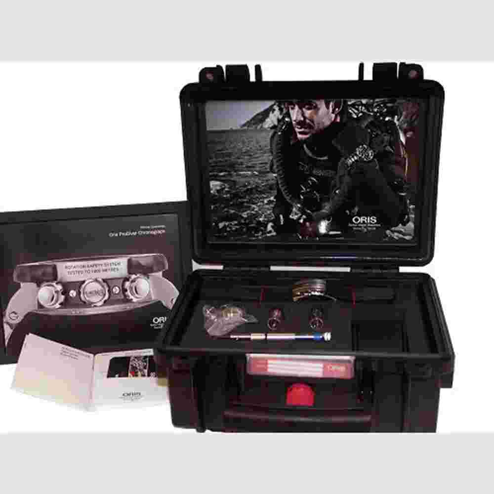 Oris Pro Diver Chronograph 1000M Water Resistant Titanium Bracelet Men's Watch