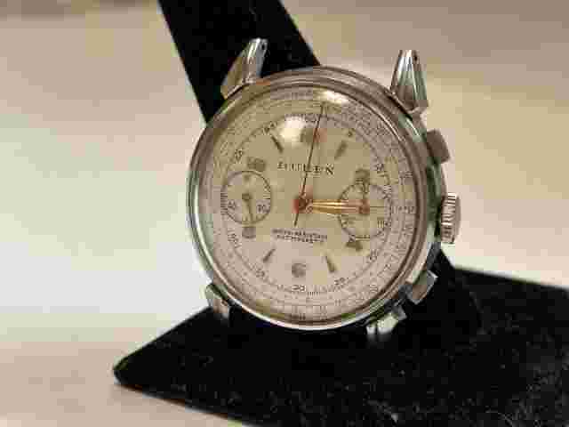 Vintage BUREN Chronograph Watch 17 Jewel Cal. 210 Stainless 33mm Running