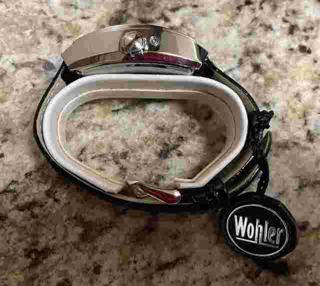 WOHLER FISCHER MENS 23J AUTOMATIC MECHANICAL BLACK DIAL WATCH NEW BLACK LEATHER