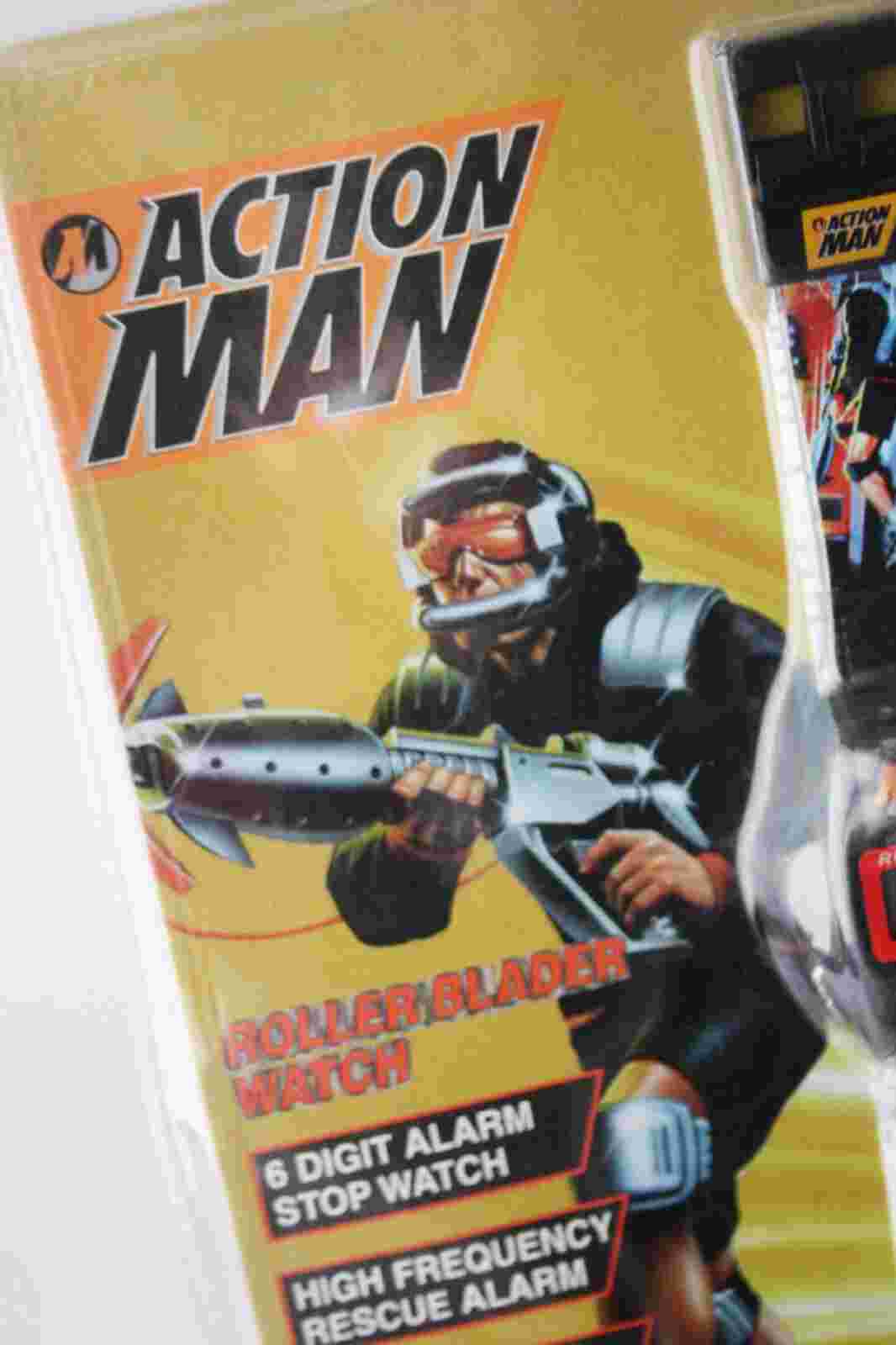 RARE VINTAGE 1997 ACTION MAN ROLLER BLADER ALARM WATCH ZEON QUARTZ NEW SEALED !